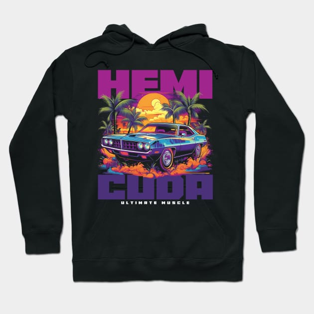 Hemi Cuda Hoodie by Quotee